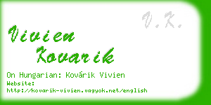vivien kovarik business card